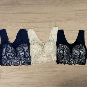 Lace Bralette Set of 3